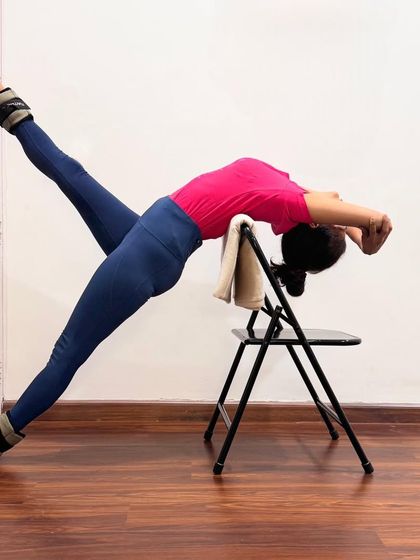 This supported backbend with ankle weights is designed to create space and release tension in the lower back and hips. The weights help to ground the legs, allowing the spine to lengthen and decompress.