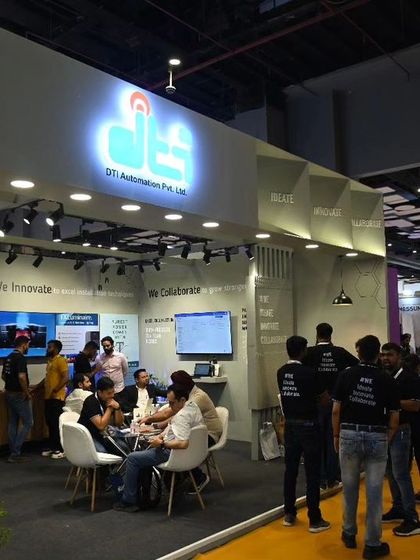 Our main DTI Automation booth at the expo, where we showcased our integration capabilities and key partnerships with brands like AC Infinity. It was a hub of activity and innovation.