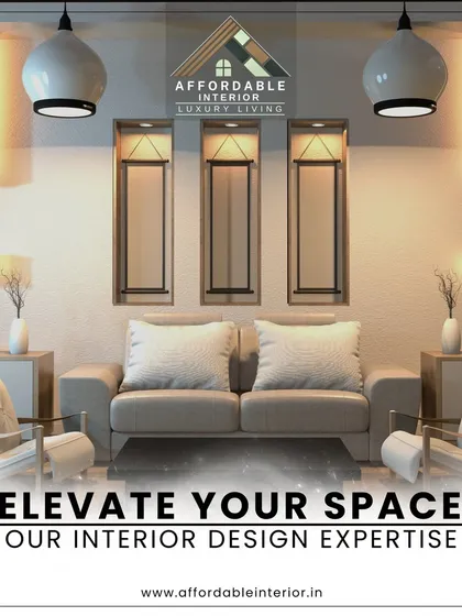 A graphic showcasing our expertise in elevating spaces with thoughtful and elegant interior design.
