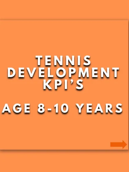 I believe in a structured, long-term development plan over chasing early rankings. This graphic outlines some of the key performance indicators (KPIs) I track for players in the critical 8-10 year age group, ensuring they build the right foundational skills for future success.