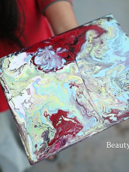 A beautiful abstract piece created during a fluid art workshop. This technique is fantastic for corporate teams as it encourages letting go of control.