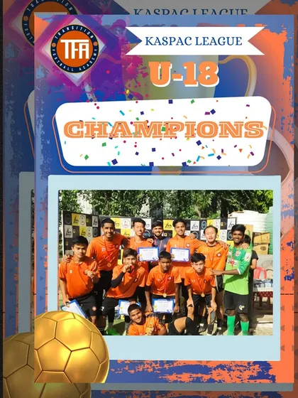 Another tournament, another title. I am proud to showcase our U-18 team's victory in the KASPAC League. My academy consistently competes in and wins major tournaments, providing players with crucial competitive experience.