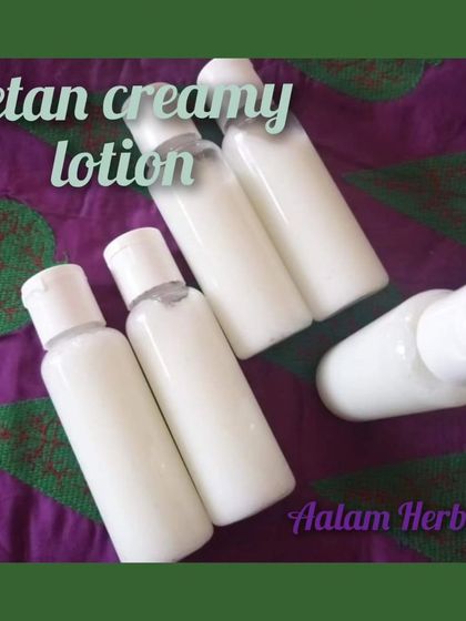 My new Detan Creamy Lotion is here to help you gently remove tan and lighten skin. It's formulated to reduce redness and irritation from sun exposure, suitable for all skin types.