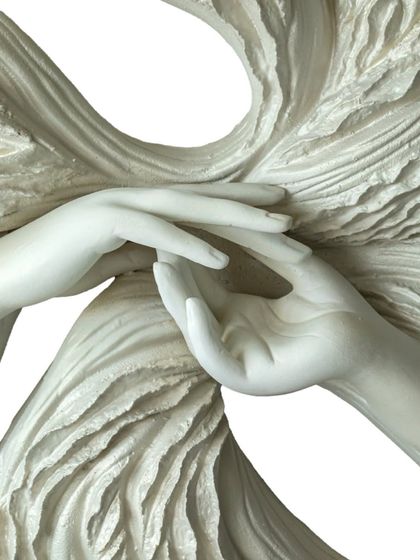 A close-up of the hand mudras from "The Awakening Cycle" (Series 2). These gestures are a silent language, speaking of balance, self-love, and inner peace without words.