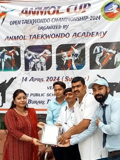 Another moment from the awards ceremony at the Anmol Cup. We believe in celebrating every achievement and fostering a positive, competitive environment.