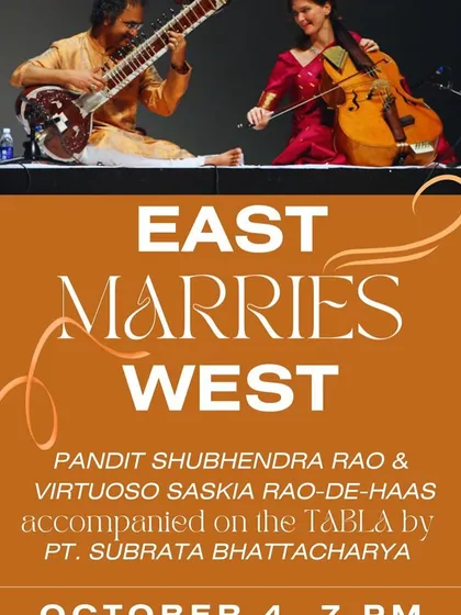 The poster for our "East Marries West" concert at Cornell University. The title perfectly encapsulates the spirit of our musical collaboration.
