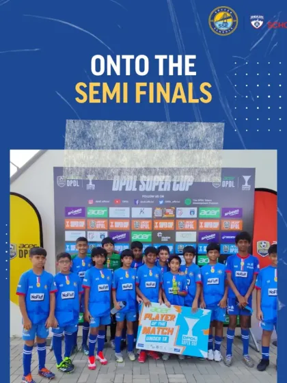 Our U13s celebrating their progression to the semi-finals of the DPDL Super Cup Shield. Competing in national tournaments provides invaluable experience and builds character.