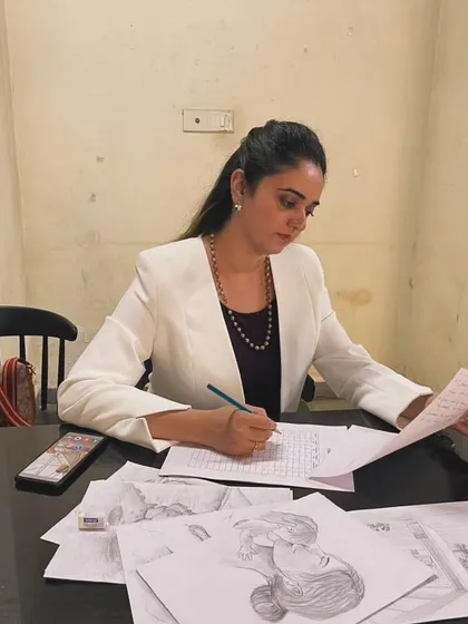 In the zone, judging the fine arts competition at Mood Indigo. It was a privilege to review the incredible work of so many talented young artists.