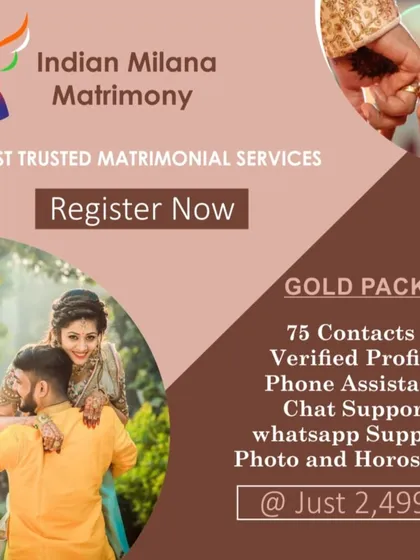 My Gold Package is a popular choice, offering 75 contacts from verified profiles, full support, and access to photos and horoscopes for just ₹2,499.