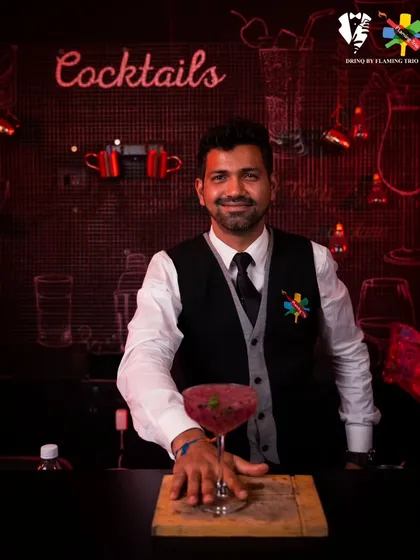 A beautifully presented dragon fruit cocktail, ready to be served. This image showcases our ability to work with exotic ingredients to create visually stunning and delicious drinks for any occasion.