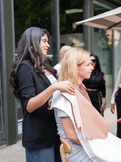 Each analysis is unique. For this guest, we explored warmer, earthier tones to see how they complemented her blonde hair and fair skin. The goal is always to find colors that create harmony and enhance a person's natural beauty.