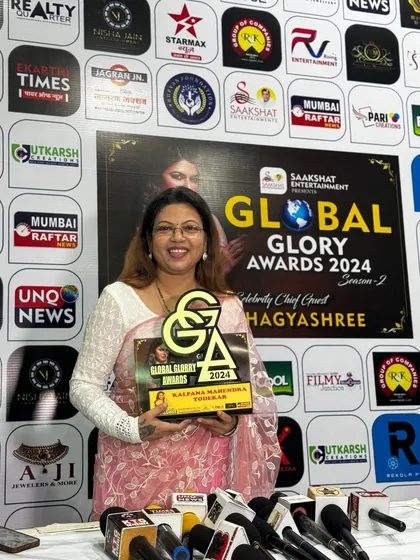 Another photo from the Global Glory Awards press conference. I believe this recognition helps build trust and credibility with my future students.
