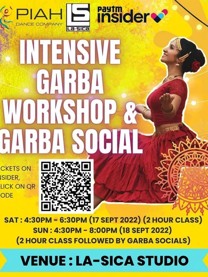 Details for our Intensive Garba Workshop. We make sure all information is clear so you know exactly what to expect when you sign up.