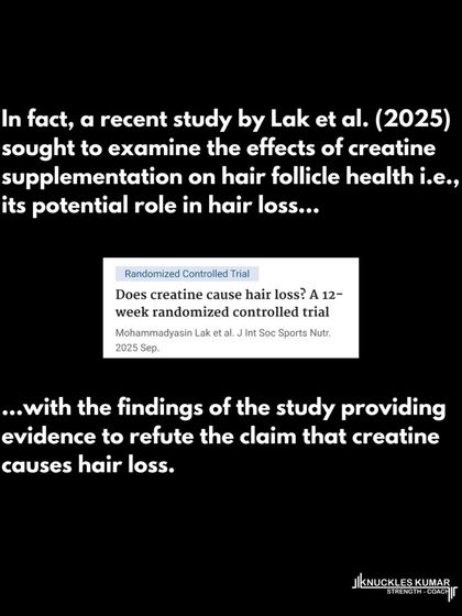 The claim that creatine causes hair loss is a myth unsupported by any direct evidence. In fact, creatine is one of the most researched and proven supplements for improving muscle performance and recovery.