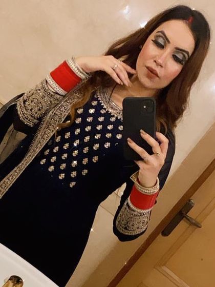 A bold smokey eye for a post wedding function. Even after the main events, I can create striking looks for dinners or family gatherings so you continue to shine as a new bride.