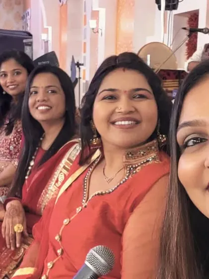 A selfie with my wonderful team before the show begins. We love what we do.