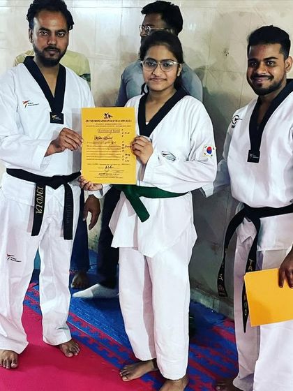 Another successful student from our green belt test program. Her focused training has earned her this well-deserved promotion.