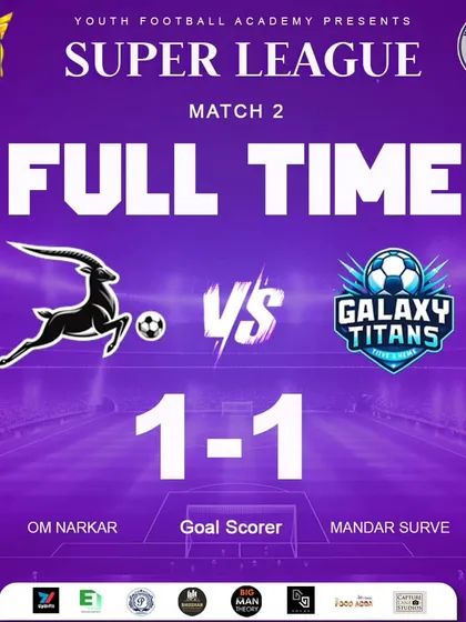 A 1-1 stalemate between the Galaxy Titans and Black Antelopes.