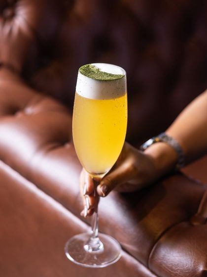 My 'Darjeeling Express' mocktail is a refreshing combination of black tea infused with zesty lime, soothing lavender, and invigorating mint.