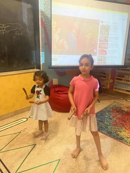 Our spring camp ended on a happy note with some dandiya fun. We explored different cultures and their harvest festivals through music, dance, and stories.