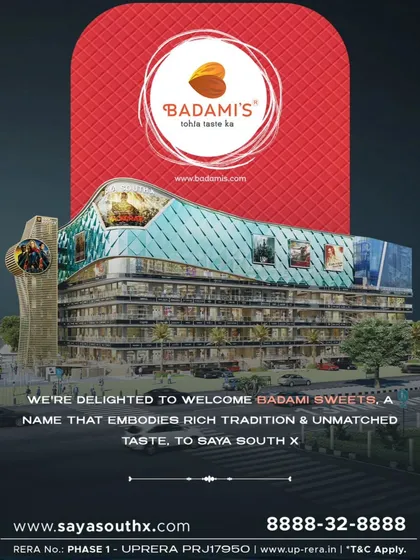 We are delighted to welcome Badami Sweets, a name synonymous with tradition and taste, to Saya South X. This partnership adds a touch of authentic flavor to our diverse portfolio of retail and dining options.