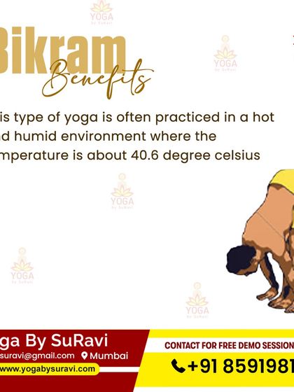 Bikram Yoga is one of the five styles we can guide you through. It involves a sequence of 26 poses in a heated environment to detoxify the body.