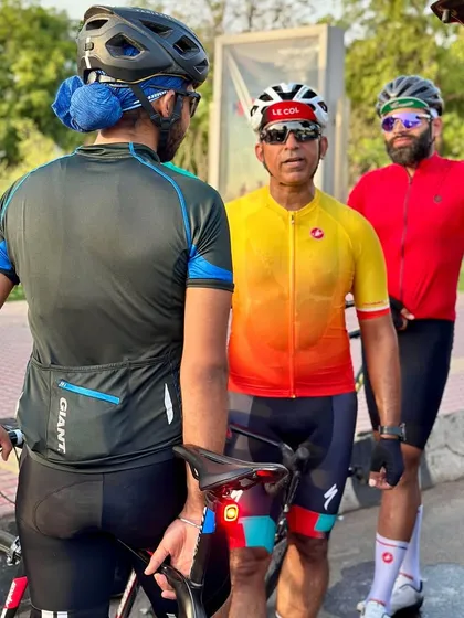 A candid moment of discussion and planning during a break.
