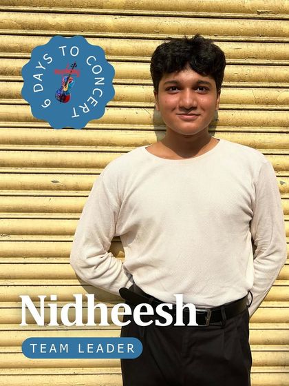 This is Nidheesh, a Grade 6 keyboard player and Team Leader. His performances captivate audiences, showcasing both his dedication and natural aptitude.
