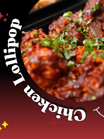 Our ever-popular Chicken Lollipops, tossed in a spicy and tangy sauce. A guaranteed crowd-pleaser.