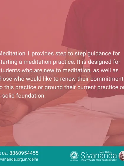 Our Meditation 1 course is designed to give you a solid foundation. This graphic outlines the key benefits and structure of the program, which is an invaluable tool for emotional balance.