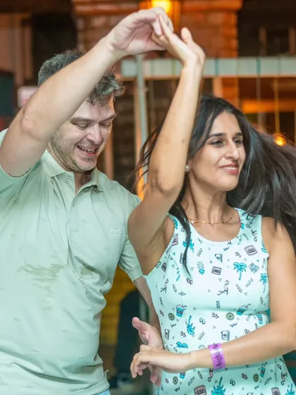A happy spin on the La Rumba floor. The movement, the music, the smiles, it's the perfect way to end the weekend.
