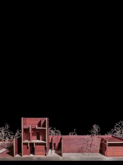 A sectional model of our Tiruppur house. Our studio produces models of all scales to study light, proportion, and spatial quality. The real thing is so much more fun than virtual.