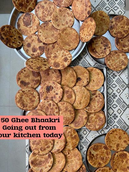 Another view of the 50 Ghee Bhaakris.