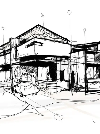 Every one of our projects begins with a simple, powerful tool: the hand-drawn sketch. This is where intuition meets intention, allowing us to explore the soul of a space long before the first brick is laid. We believe in the power of the thinking hand.