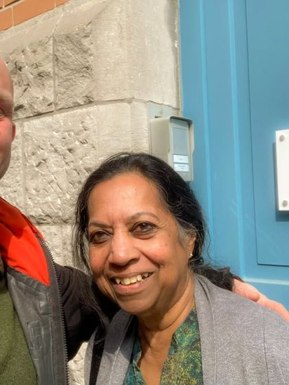 A selfie capturing the collaborative spirit between our founder and Kenny Vranken of the IDEC 2025 organizing team.