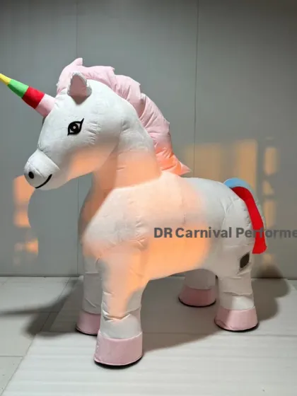 Bring a touch of magic to your event with our inflatable Unicorn mascot. With its rainbow-colored horn and gentle presence, it's perfect for fairytale-themed birthdays.