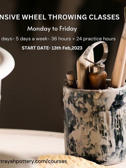 For those who want to binge-learn, our two-week intensive wheel throwing course is perfect. You get extra practice hours to really hone your skills in a short amount of time.