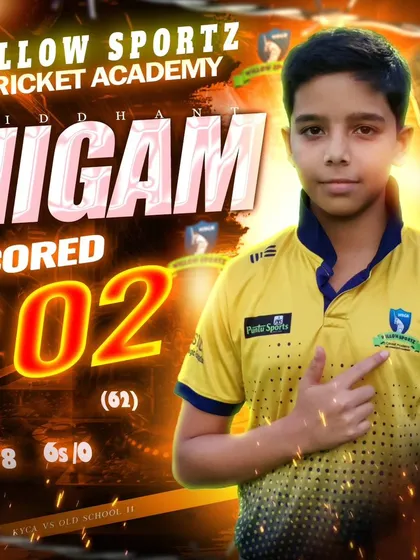 Another century for Siddhant Nigam, scoring 102 off just 62 balls. This explosive batting is developed through specialized power-hitting drills.