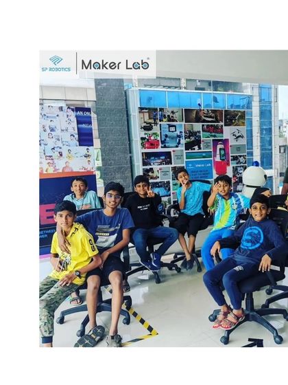 A moment of fun and relaxation at the Maker Lab. We believe learning should be enjoyable, and our lab environment reflects that.