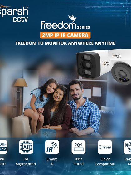 The Freedom Series 2MP IP IR Camera gives you the freedom to monitor anywhere, anytime. It features a durable semi-metal enclosure, smart IR, an in-built mic, and AI-augmented technology.