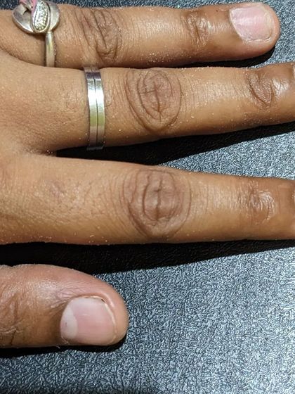 This is a typical 'before' shot. No matter the starting point, I can clean, shape, and transform your nails to get them ready for a beautiful new look.