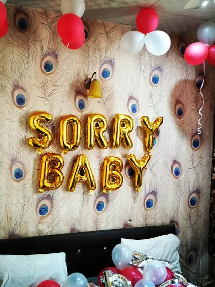 Sometimes words are not enough. When you need to say sorry, we can help you do it in a big way. This "SORRY BABY" balloon setup is a unique and heartfelt gesture to help you make things right.