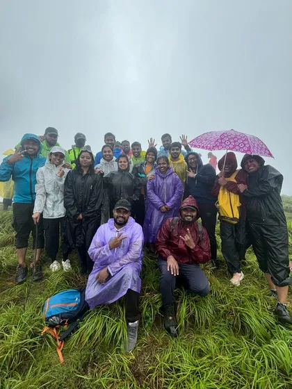 The group from our Gangadikal trek on July 29th and 30th, celebrating their successful summit.
