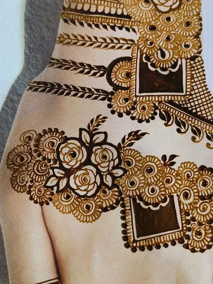 A full view of the beautiful and complex design sketch. This is the level of detail you can expect from our custom designs.