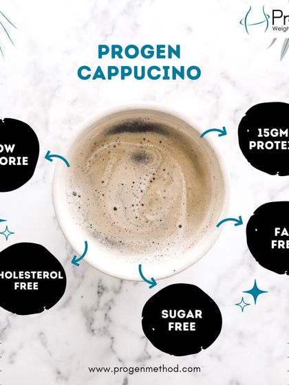 Cappuccino on a diet? Yes, you heard it right. Our ProGen Cappuccino is low-calorie, fat-free, sugar-free, and contains 15g of protein, so you can enjoy your coffee guilt-free.
