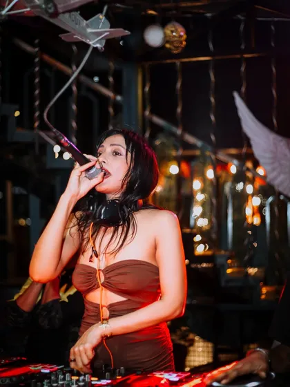 In my zone, connecting with the crowd. It's more than just playing music; it's about reading the room, feeling the vibe, and creating a shared experience on the dance floor.