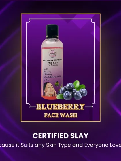 My Blueberry Face Wash is a certified slay because it suits every skin type and everyone loves it. It's one of my most popular products for achieving a clear, bright complexion.