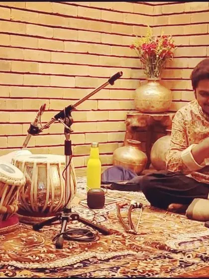 The chemistry between musicians is everything. Here I am with my little brother, Sarfaraaz Khan, during a moment of shared understanding. It's this bond that brings the music to life.