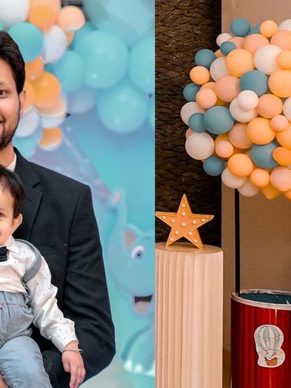 A magical 'Unicorn' themed birthday party, with pastel colors, shimmering backdrops, and unicorn illustrations, creating a whimsical and dreamy atmosphere.