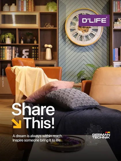 A dream is always within reach. Share this cozy living room scene to inspire someone to bring their own dream home to life.